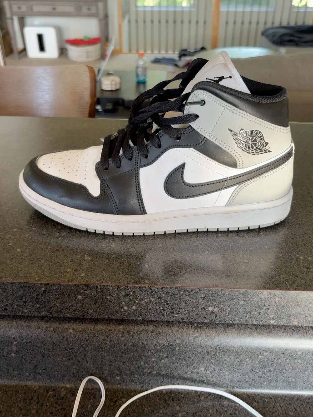 Jordan Men’s High-Top Sneakers - White & Black and grey